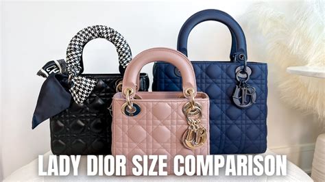 lady dior small dimensions|lady dior size comparison.